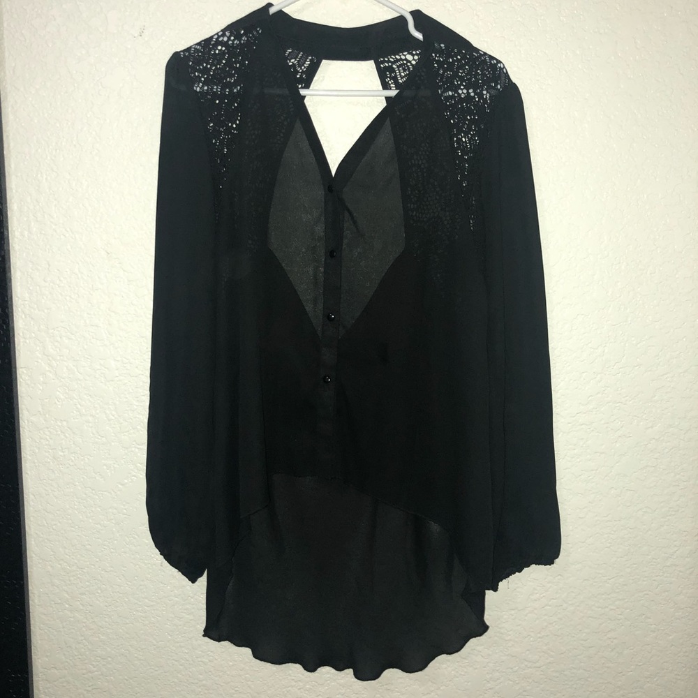 Black Chiffon Top